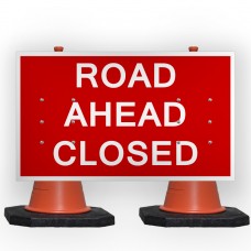 Road Ahead Closed Cone Sign